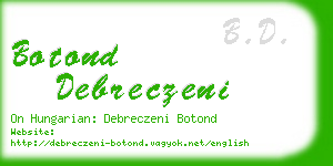 botond debreczeni business card